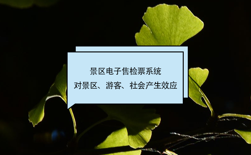 景區(qū)電子售檢票系統(tǒng)對(duì)景區(qū)、游客、社會(huì)產(chǎn)生效應(yīng)