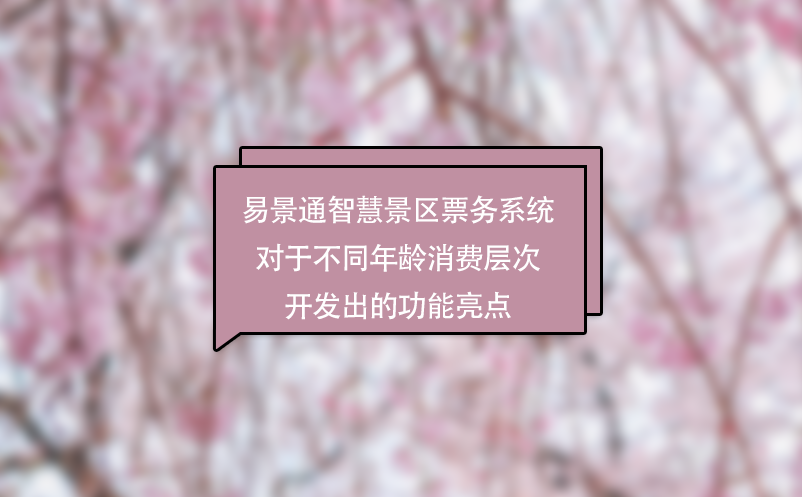 易景通智慧景區(qū)票務(wù)系統(tǒng)對(duì)于不同年齡消費(fèi)層次開(kāi)發(fā)出的功能亮點(diǎn)