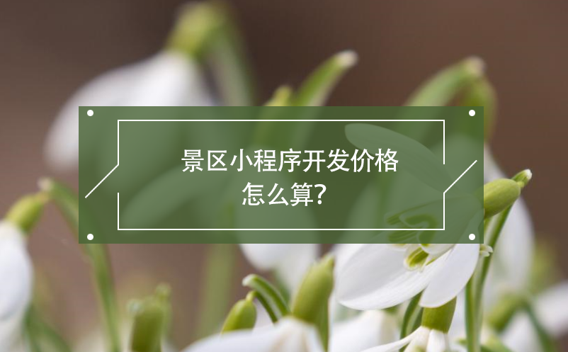 景區(qū)小程序開發(fā)價格怎么算？