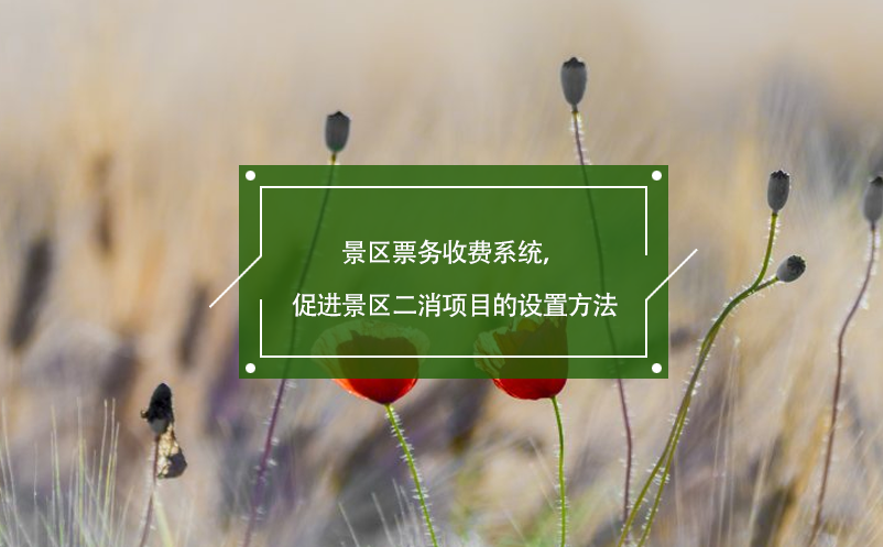 景區(qū)票務(wù)收費(fèi)系統(tǒng)，促進(jìn)景區(qū)二消項(xiàng)目的設(shè)置方法